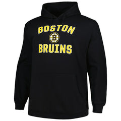 Boston Bruins Profile Big & Tall Arch Over Logo Pullover Hoodie - Black - NHL 200745666