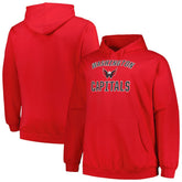 Washington Capitals Profile Big & Tall Arch Over Logo Pullover Hoodie - Red - NHL 200745667