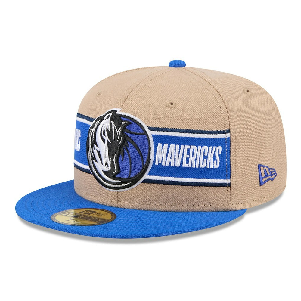 Dallas Mavericks 2024 NBA Draft 59FIFTY Fitted Hat for sale Tan/Blue | New Era discount