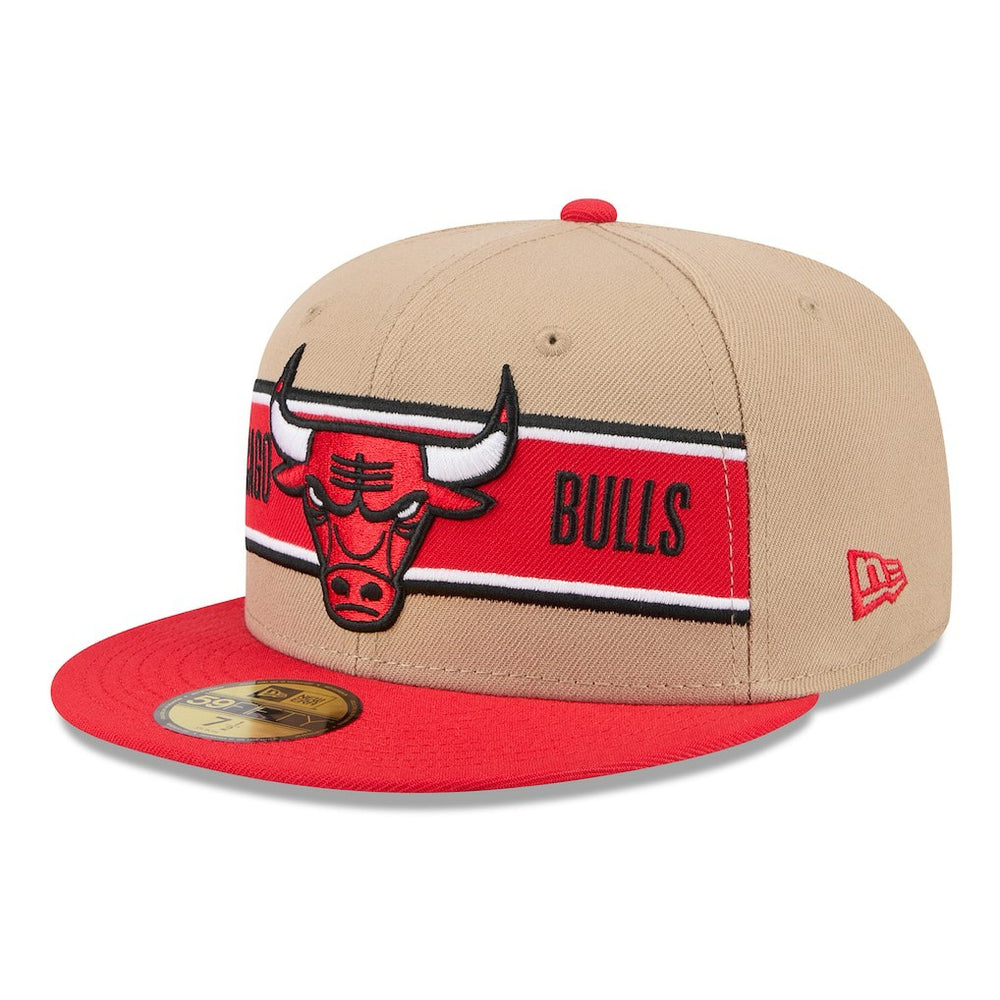 Chicago Bulls 2024 NBA Draft 59FIFTY Fitted Hat Tan/Red | New Era US