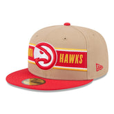 Atlanta Hawks 2024 NBA Draft 59FIFTY Fitted Hat Tan/Red | New Era
