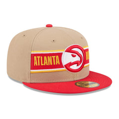 Atlanta Hawks 2024 NBA Draft 59FIFTY Fitted Hat Tan/Red | New Era