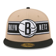 Brooklyn Nets 2024 NBA Draft 59FIFTY Fitted Hat Tan/Black | New Era Lifestyle