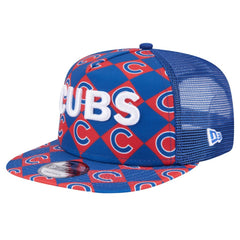 Chicago Cubs New Era Seeing Diamonds A-Frame Trucker 9FIFTY Snapback Hat - Royal - New Era Lifestyle