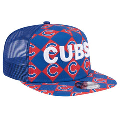 Chicago Cubs New Era Seeing Diamonds A-Frame Trucker 9FIFTY Snapback Hat - Royal - New Era Lifestyle