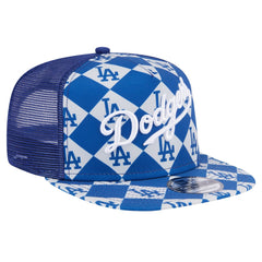 Los Angeles Dodgers New Era Seeing Diamonds A-Frame Trucker 9FIFTY Snapback Hat - Royal - New Era Discount