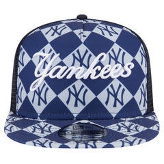 New York Yankees New Era Seeing Diamonds A-Frame Trucker 9FIFTY Snapback Hat - Navy - New Era Lifestyle