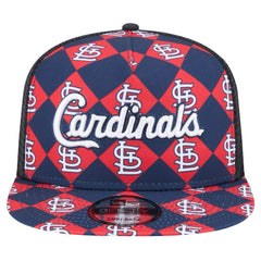 St. Louis Cardinals New Era Seeing Diamonds A-Frame Trucker 9FIFTY Snapback Hat - Navy - New Era Discount