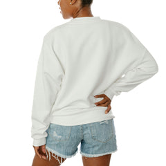 Houston Texans Gameday Couture Women's Sunday Drives Oversized Crewneck Pullover Sweatshirt – White