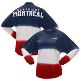 Montreal Canadiens Fanatics Women's Ombre Long Sleeve T-Shirt - Navy/Red - NHL 200758414