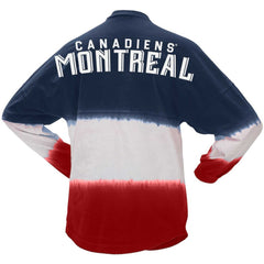 Montreal Canadiens Fanatics Women's Ombre Long Sleeve T-Shirt - Navy/Red - NHL 200758414