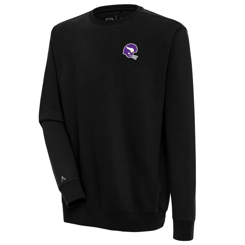 Minnesota Vikings Antigua Victory Crewneck Pullover Sweatshirt Black