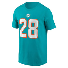 Nike De’Von Achane Miami Dolphins Player Name & Number T-Shirt Aqua