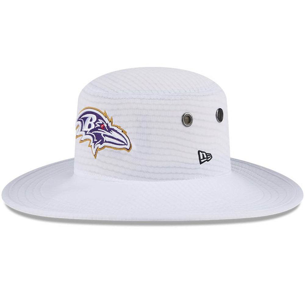 Baltimore Ravens New Era 2024 NFL Training Camp Panama Bucket Hat White