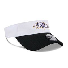 Baltimore Ravens New Era 2024 NFL Training Camp Adjustable Visor White/Black
