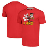 Kansas City Chiefs Homage Unisex Holiday Tri-Blend T-Shirt Red
