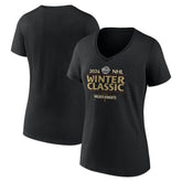 Vegas Golden Knights Fanatics Women's 2024 NHL Winter Classic V-Neck T-Shirt - Black - NHL 200764337