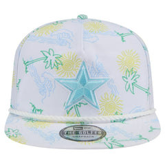 Dallas Cowboys New Era Vacay Golfer Snapback Hat White