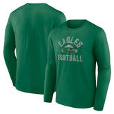 Fanatics Philadelphia Eagles Gridiron Classics Retro Block Long Sleeve T-Shirt Kelly Green