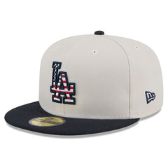 Los Angeles Dodgers New Era 2024 Fourth of July 59FIFTY Fitted Hat - Khaki/Black - New Era Lifestyle