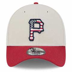 Pittsburgh Pirates New Era 2024 Fourth of July 39THIRTY Flex Hat - Khaki/Red - New Era Lifestyle