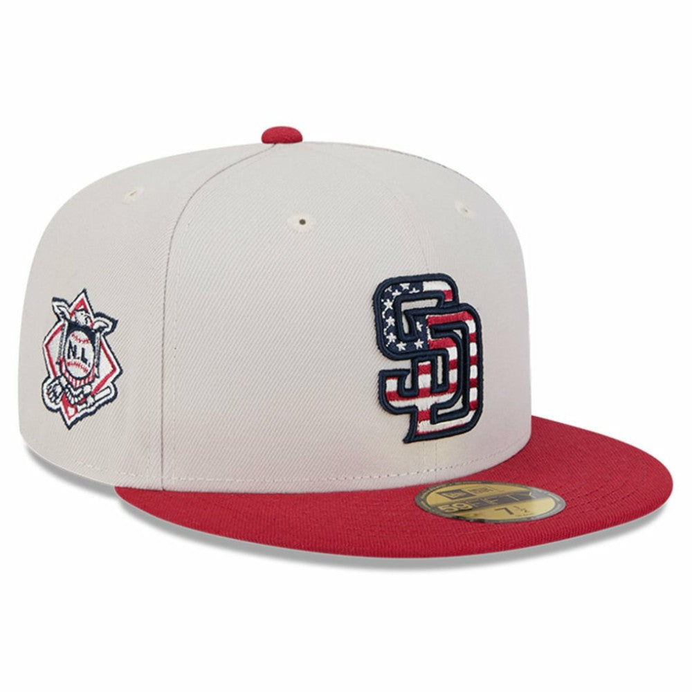 San Diego Padres New Era 2024 Fourth of July 59FIFTY Fitted Hat - Khaki/Red - New Era Discount
