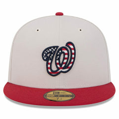 Washington Nationals New Era 2024 Fourth of July 59FIFTY Fitted Hat - Khaki/Red - New Era Lifestyle