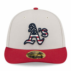 Athletics New Era 2024 Fourth of July Low Profile 59FIFTY Fitted Hat - Khaki/Red - New Era Online