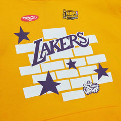 Los Angeles Lakers x Tats Cru Hardwood Classics Brick Pullover Hoodie Gold | Mitchell & Ness outlet