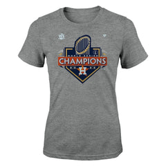 Houston Astros Fanatics Women's 2022 World Series Champions Locker Room T-Shirt - Heather Charcoal - Fanatics on Sale
