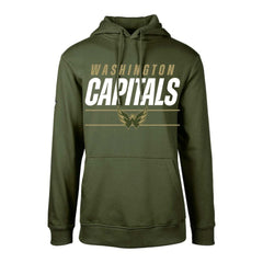 Washington Capitals Levelwear Youth Podium Fleece Pullover Hoodie - Olive - NHL 200791948