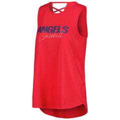 Los Angeles Angels DKNY Sport Women's Claire Fashion Tri-Blend Tank Top - Red - MLB on Sale
