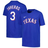 Leody Taveras Texas Rangers Nike Youth Name & Number T-Shirt - Royal - Nike Discount