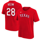 Jonah Heim Texas Rangers Nike Youth Name & Number T-Shirt - Red - Nike Discount