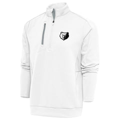 Memphis Grizzlies Antigua Metallic Logo Generation Quarter-Zip Top White