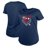 Chicago Cubs New Era Women's Americana T-Shirt - Navy - New Era Sale