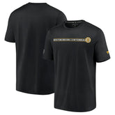 Boston Bruins Fanatics Authentic Pro Centennial Banner T-Shirt - Black - NHL 200831146