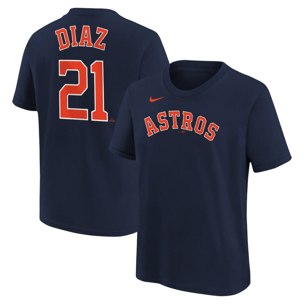 Yainer Diaz Houston Astros Nike Youth Name & Number T-Shirt - Navy - Nike Sale