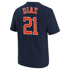 Yainer Diaz Houston Astros Nike Youth Name & Number T-Shirt - Navy - Nike Sale