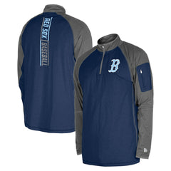 Boston Red Sox New Era Father's Day Raglan Quarter-Zip Top - Navy - New Era on Sale
