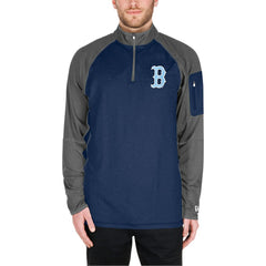 Boston Red Sox New Era Father's Day Raglan Quarter-Zip Top - Navy - New Era on Sale