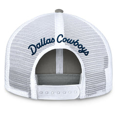 Fanatics Dallas Cowboys Women's Fundamentals Slogan Trucker Adjustable Hat Gray/White