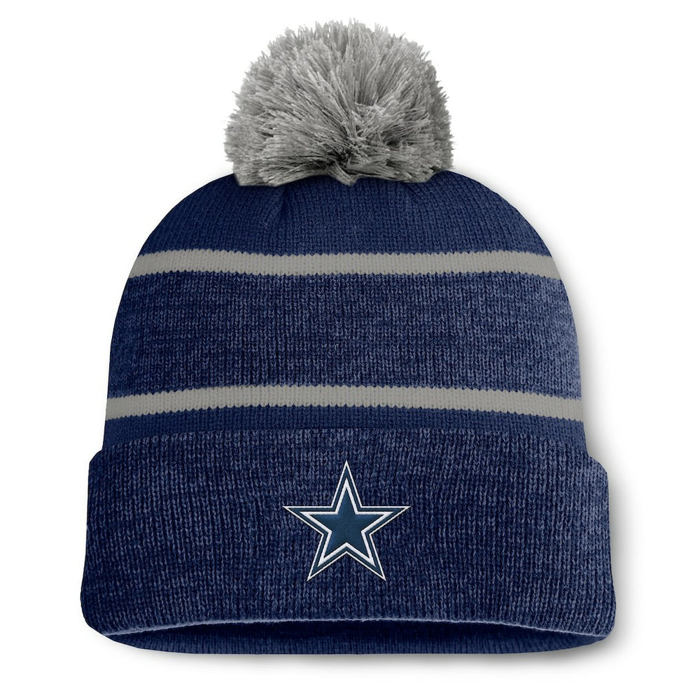 Fanatics Dallas Cowboys Fundamentals Holding Cuffed Knit Hat with Pom Navy