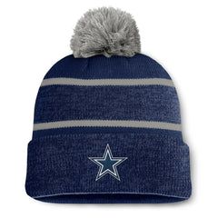 Fanatics Dallas Cowboys Fundamentals Holding Cuffed Knit Hat with Pom Navy