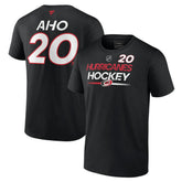 Sebastian Aho Carolina Hurricanes Fanatics Authentic Pro Prime Name & Number T-Shirt - Black - NHL 200852371