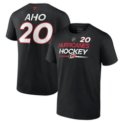 Sebastian Aho Carolina Hurricanes Fanatics Authentic Pro Prime Name & Number T-Shirt - Black - NHL 200852371