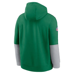 Nike Philadelphia Eagles Throwback Logo Club Tri-Blend Pullover Hoodie Kelly Green