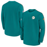 Nike Miami Dolphins Alternate Logo Coach Long Sleeve Top Aqua
