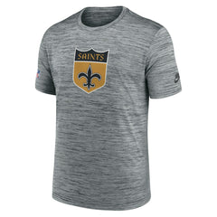 Nike New Orleans Saints Sideline Velocity Throwback Logo Dri-FIT T-Shirt Gray