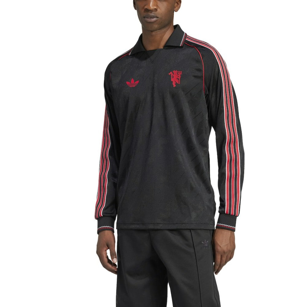 Manchester United Originals Lifestyler Long Sleeve Jersey Black - Adidas cheap
